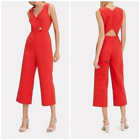 Intermix Magnolia Jumpsuit in Red‎ - Picture 1 of 2